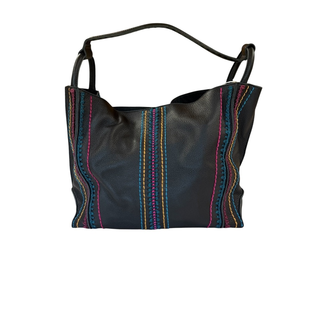 NWT The Sak Los Feliz Large Rare Black Multicolor Slouchy Seminyak Tote